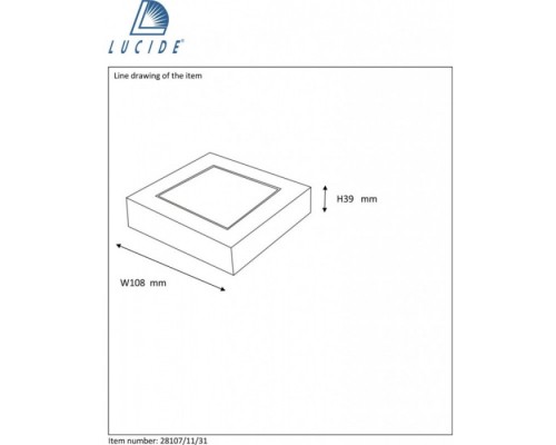 Потолочный светильник Brice-led 28107/11/31 Lucide
