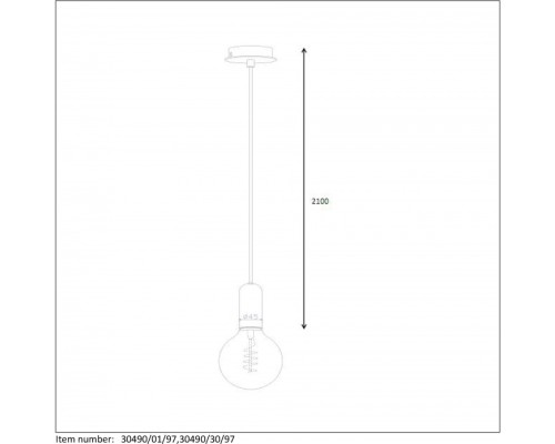 Подвесной светильник Droopy 30490/01/97 Lucide