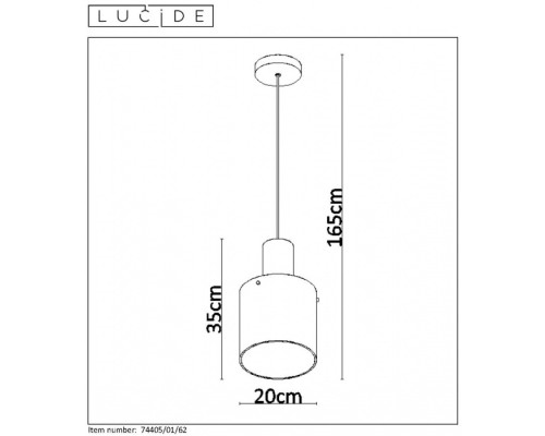 Подвесной светильник Toledo 74405/01/62 Lucide