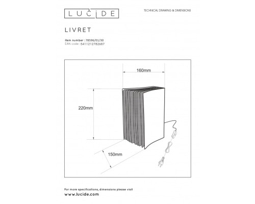 Интерьерная настольная лампа Extravaganza Livret 78596/01/30 Lucide