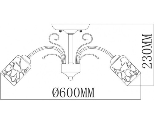Потолочная люстра Олимпия 261019505 MW-Light