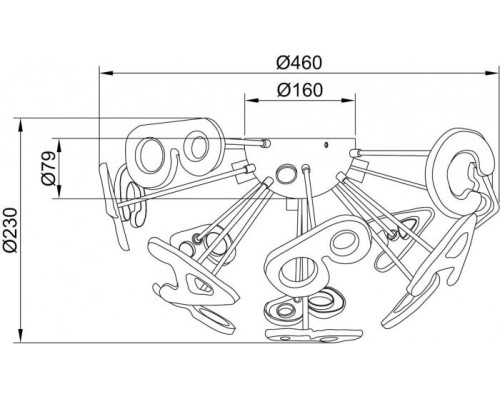 Потолочный светильник Улыбка 365013705 MW-Light