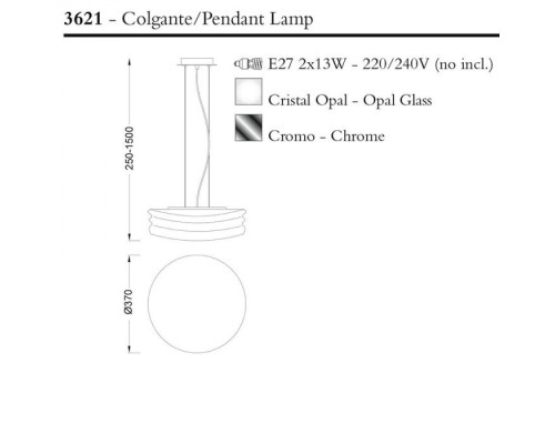 Подвесной светильник Mediterraneo 3621 Mantra