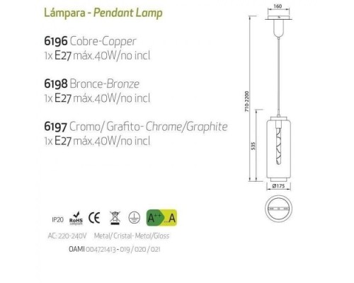 Подвесной светильник Jarras 6197 Mantra