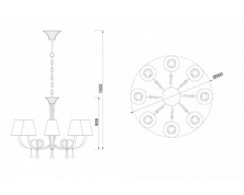 Подвесная люстра Paola 6207 Mantra