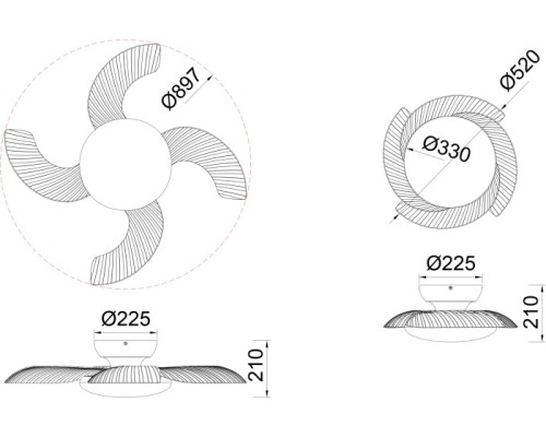Потолочная люстра Aloha 8234 Mantra