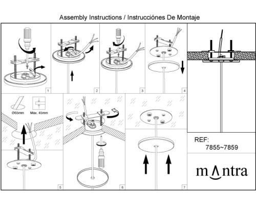 Подвесной светильник Elsa 8251+7856 Mantra
