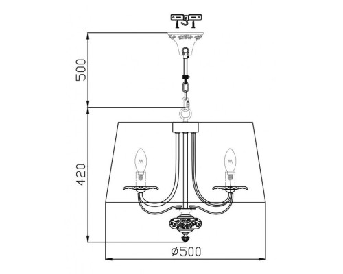 Подвесная люстра Olivia ARM325-55-W Maytoni