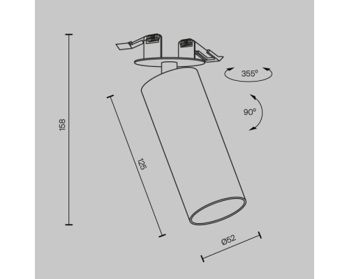 Точечный светильник Focus LED C053CL-L12W4K-W-B Maytoni