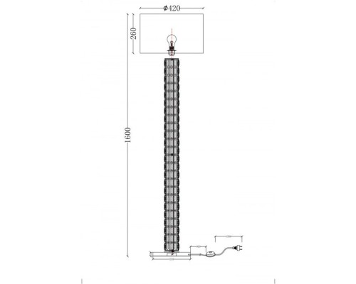 Торшер Talento DIA008FL-01CH Maytoni