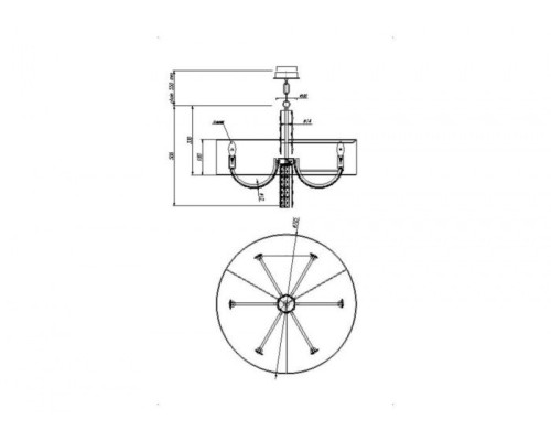 Подвесная люстра Talento DIA008PL-06CH Maytoni