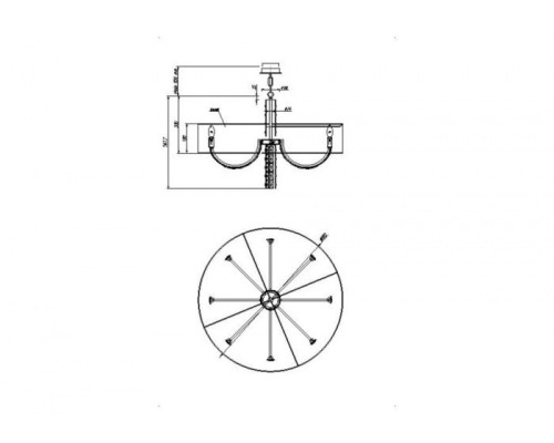 Подвесная люстра Talento DIA008PL-08CH Maytoni