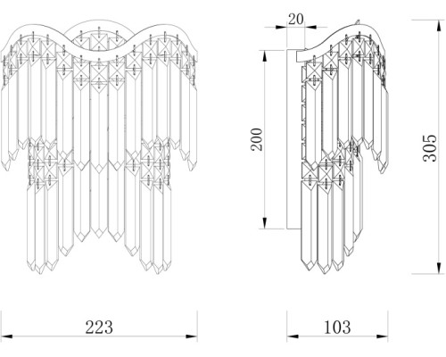 Настенный светильник Gracia DIA201WL-02G Maytoni