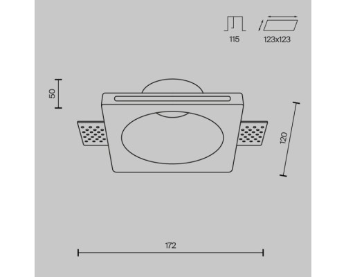 Точечный светильник Gyps Modern DL001-1-01-W-1 Maytoni