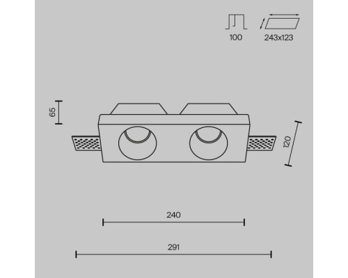 Точечный светильник Gyps Modern DL002-WW-02-W Maytoni