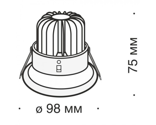 Точечный светильник Yin DL031-2-L12W Maytoni
