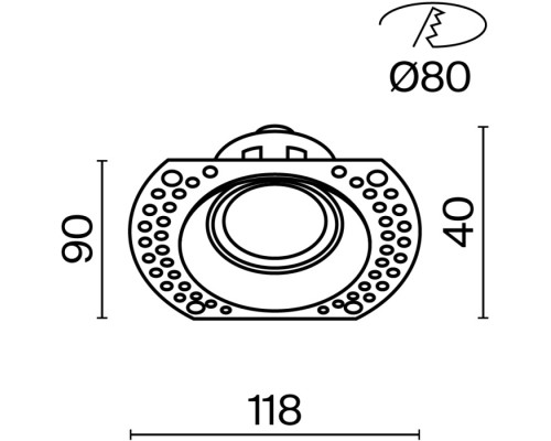 Точечный светильник Dot DL042-01-RD-W Maytoni