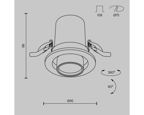 Точечный светильник Hidden DL045-01-10W3K-W Maytoni