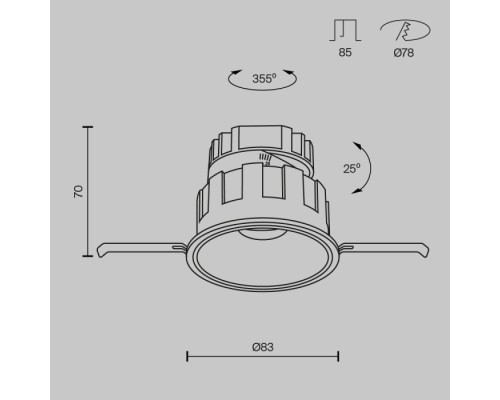 Точечный светильник Wise DL057-10W3K-W Maytoni
