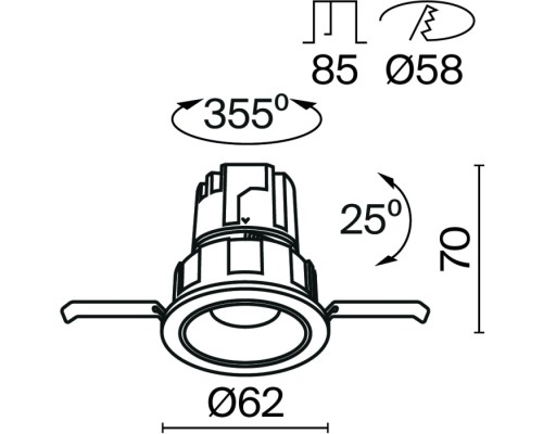 Точечный светильник Wise DL057-7W3K-B Maytoni