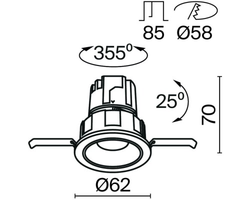 Точечный светильник Wise DL057-7W4K-B Maytoni