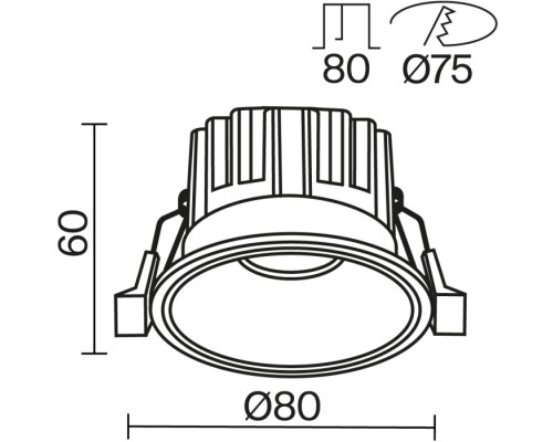 Точечный светильник Round DL058-12W4K-B Maytoni