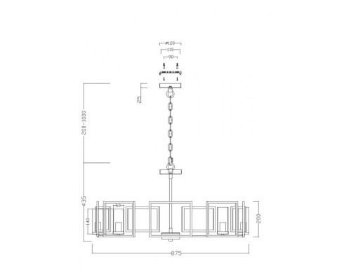 Подвесная люстра Bowi H009PL-08G Maytoni