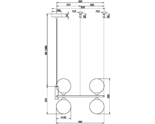 Подвесной светильник Ring MOD013PL-04BS1 Maytoni