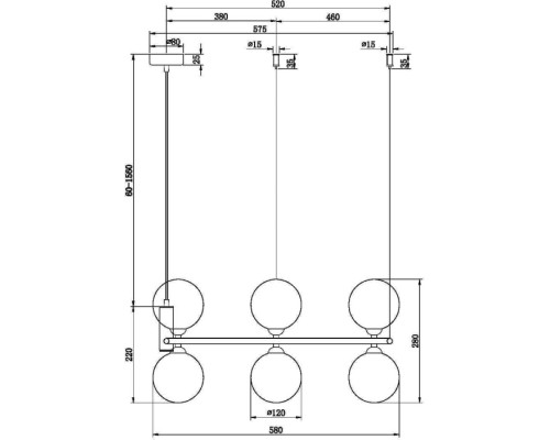 Подвесной светильник Ring MOD013PL-06BS1 Maytoni
