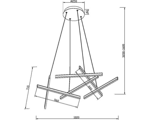 Подвесной светильник Line MOD016PL-L80WK Maytoni