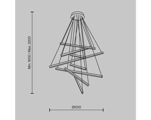 Подвесной светильник Line MOD016PL-L96BK Maytoni