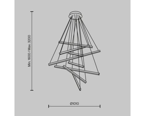 Подвесной светильник Line MOD016PL-L96GK Maytoni