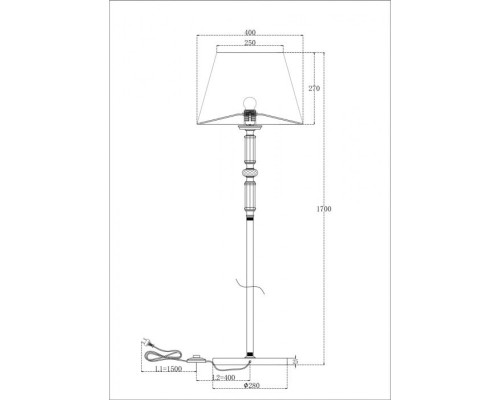 Торшер Riverside MOD018FL-01CH Maytoni