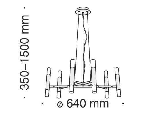Подвесной светильник Vigo MOD031PL-12B Maytoni
