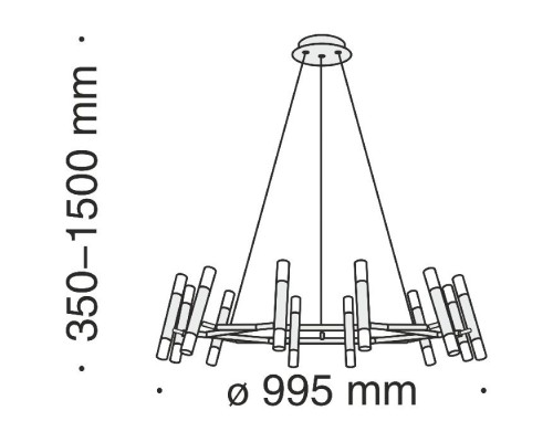 Подвесной светильник Vigo MOD031PL-24B Maytoni