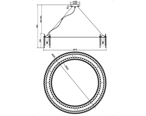 Подвесная люстра Rocio MOD036PL-18N Maytoni