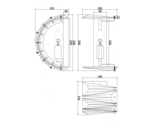 Настенный светильник Puntes MOD043WL-01CH Maytoni
