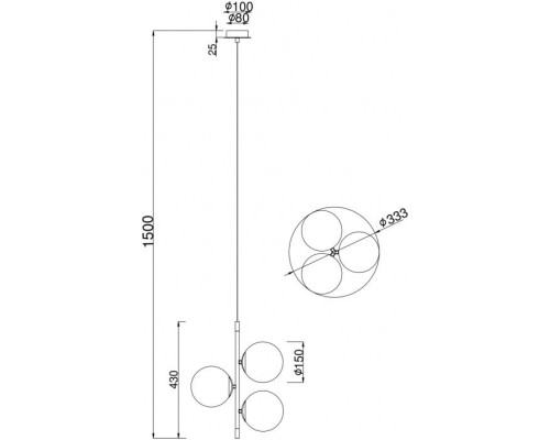 Подвесной светильник Nostalgia MOD048PL-03G Maytoni