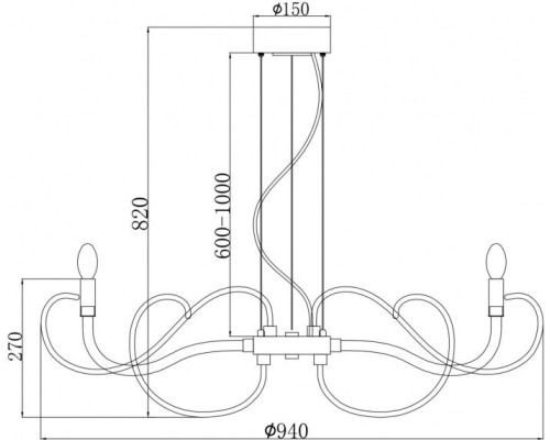Подвесная люстра Atlanta MOD051PL-07TR Maytoni