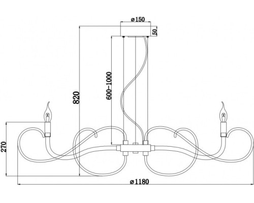 Подвесная люстра Atlanta MOD051PL-09TR Maytoni