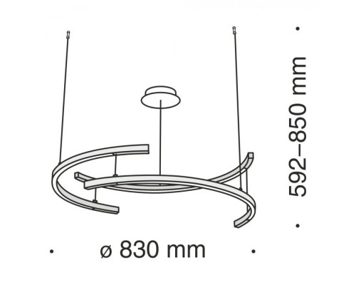 Подвесная люстра Line MOD054PL-L52B4K Maytoni