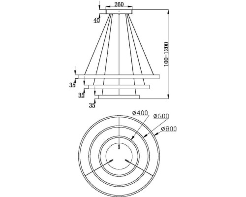 Подвесной светильник Rim MOD058PL-L100BS3K Maytoni