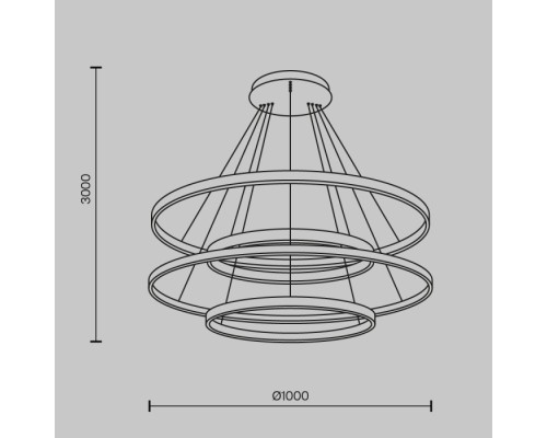 Подвесной светильник Rim MOD058PL-L174BK Maytoni