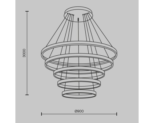 Подвесной светильник Rim MOD058PL-L200BSK Maytoni