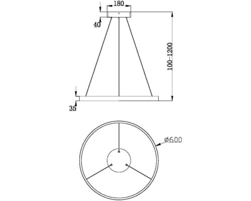 Подвесной светильник Rim MOD058PL-L32BK Maytoni