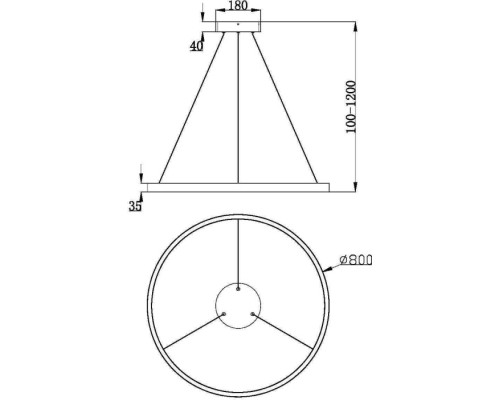 Подвесной светильник Rim MOD058PL-L42BK Maytoni