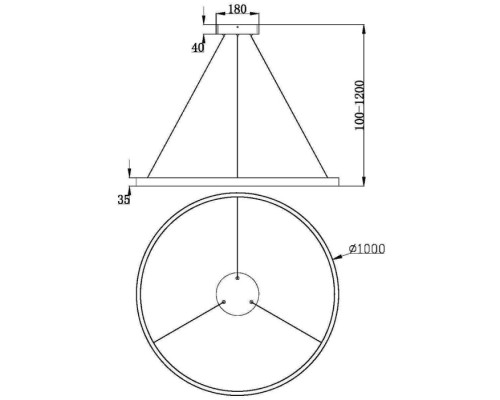 Подвесной светильник Rim MOD058PL-L54BSK Maytoni