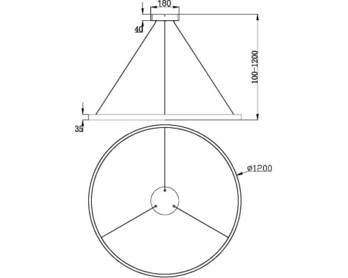 Подвесной светильник Rim MOD058PL-L65BS3K Maytoni