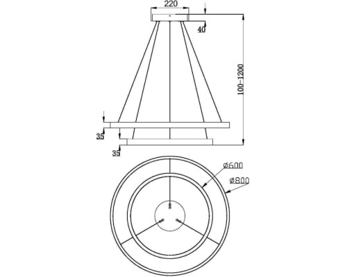 Подвесной светильник Rim MOD058PL-L74BS3K Maytoni
