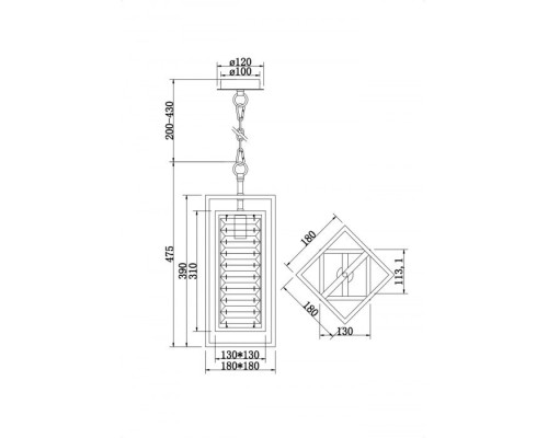 Подвесной светильник Tening MOD060PL-01G Maytoni